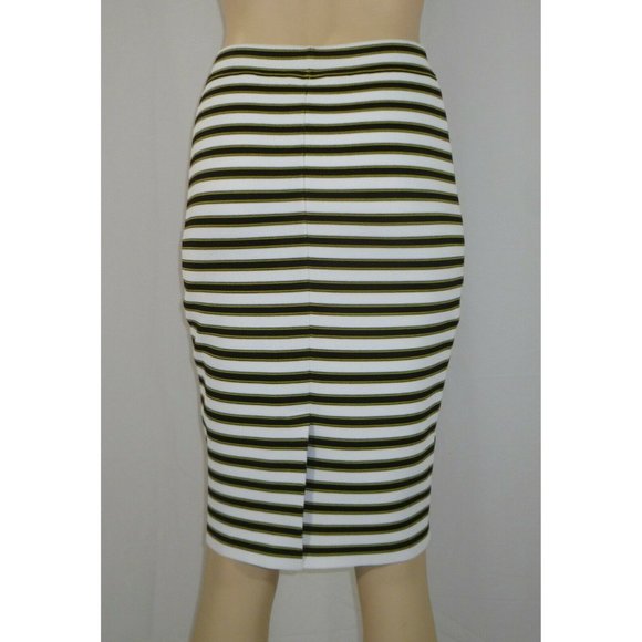 A.L.C. NWT Pencil Skirt Marilyn Stripe Knee Length Yellow Black ALC Small - Picture 6 of 7